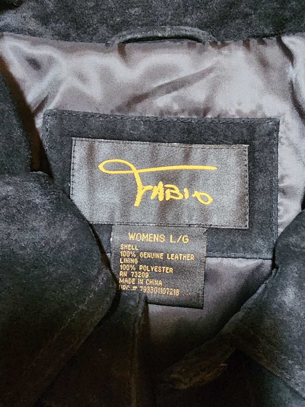 Vintage Fabio Women’s Black Suede Jacket - Large